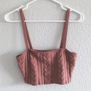 Wild Fable Mauve fall layering Sweater crop tank top